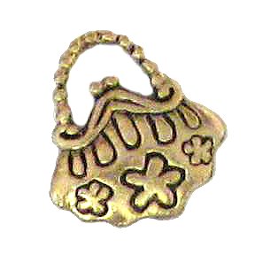 6 Antique Gold Purse Charms