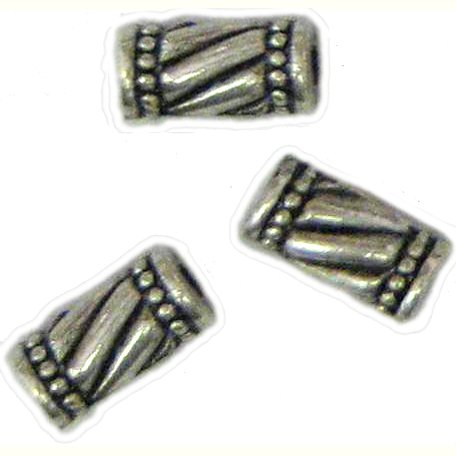 10 Antique Silver Barber Shop Pole Beads