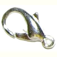 6 12mm Silver Metal Lobster Clasps