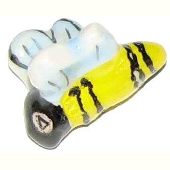 3 Ceramic Bee Beads - Bees