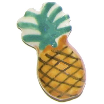 3 Ceramic Pineapple Beads - Pineapples