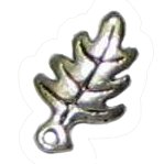 6 Antique Silver Oak Leaf Charms - Leaves