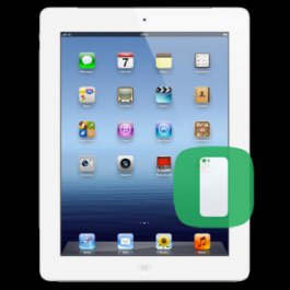 (SL) iPad 3 Back Housing Replacement - BLUE/SILVER