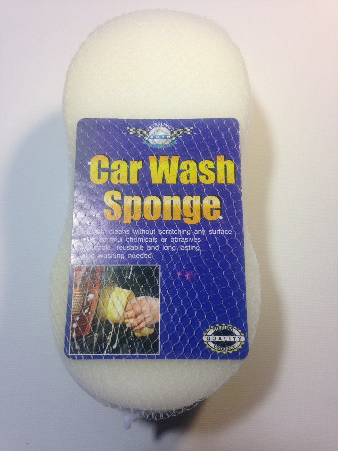 Car Wash Sponge - White