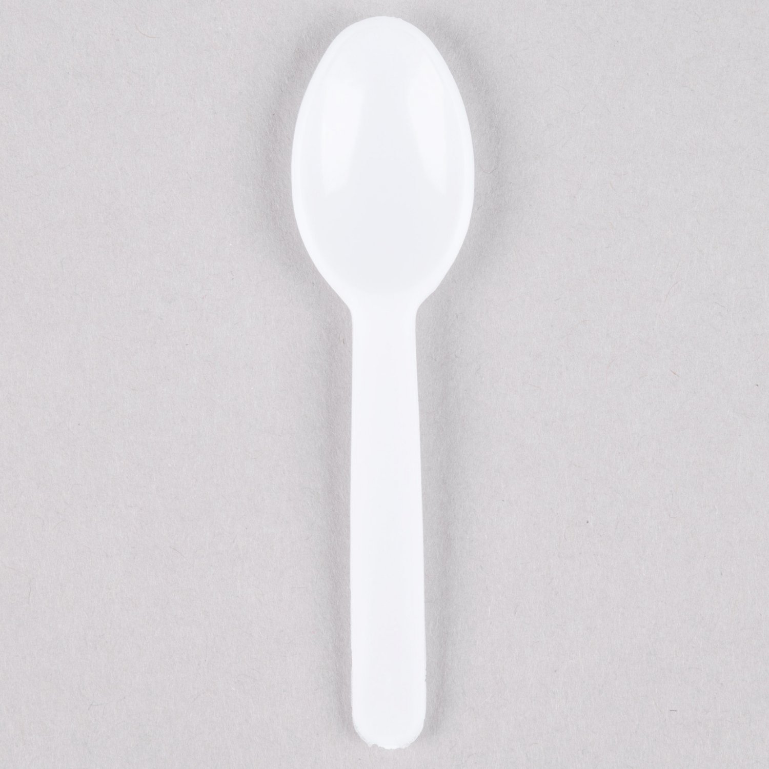 3" Lightweight White Polypropylene Taster Spoons - 3000/Case