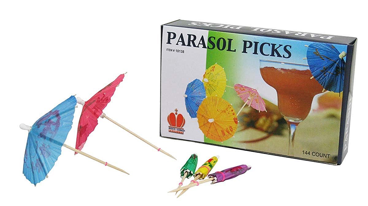 144 Umbrella Parasol Tropical Cocktail Drink Picks Toothpicks