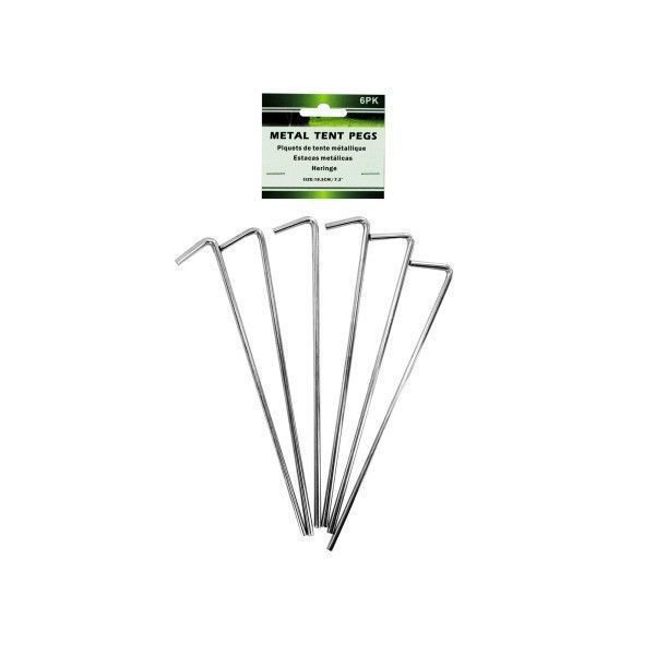 Set of 18 Metal 7" Tent Pegs Stakes