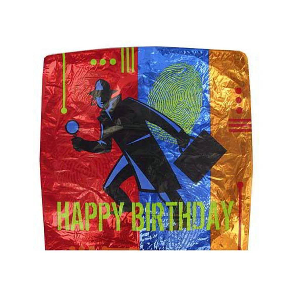 Top Secret Agent Mylar Happy Birthday Balloon