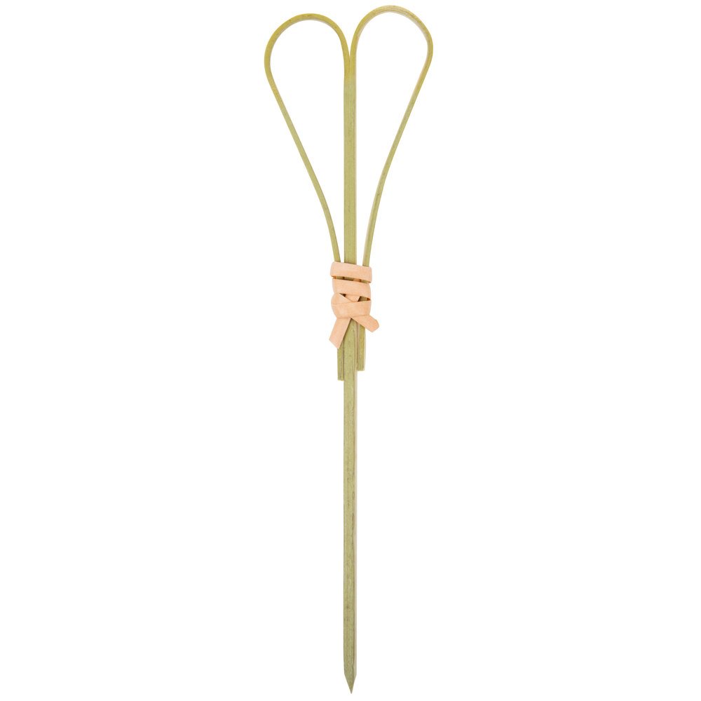 4.5" Looped Heart Bamboo Picks for Cocktails/Drinks/Appetizers - 200/Pack
