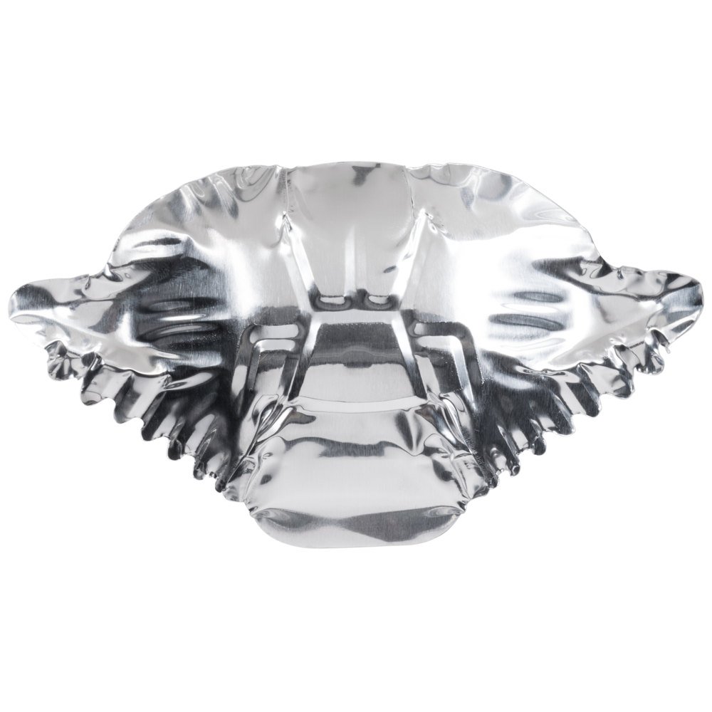 Aluminum Foil Tin Stamped/Molded Deviled Crab Design Shells (50 pack)