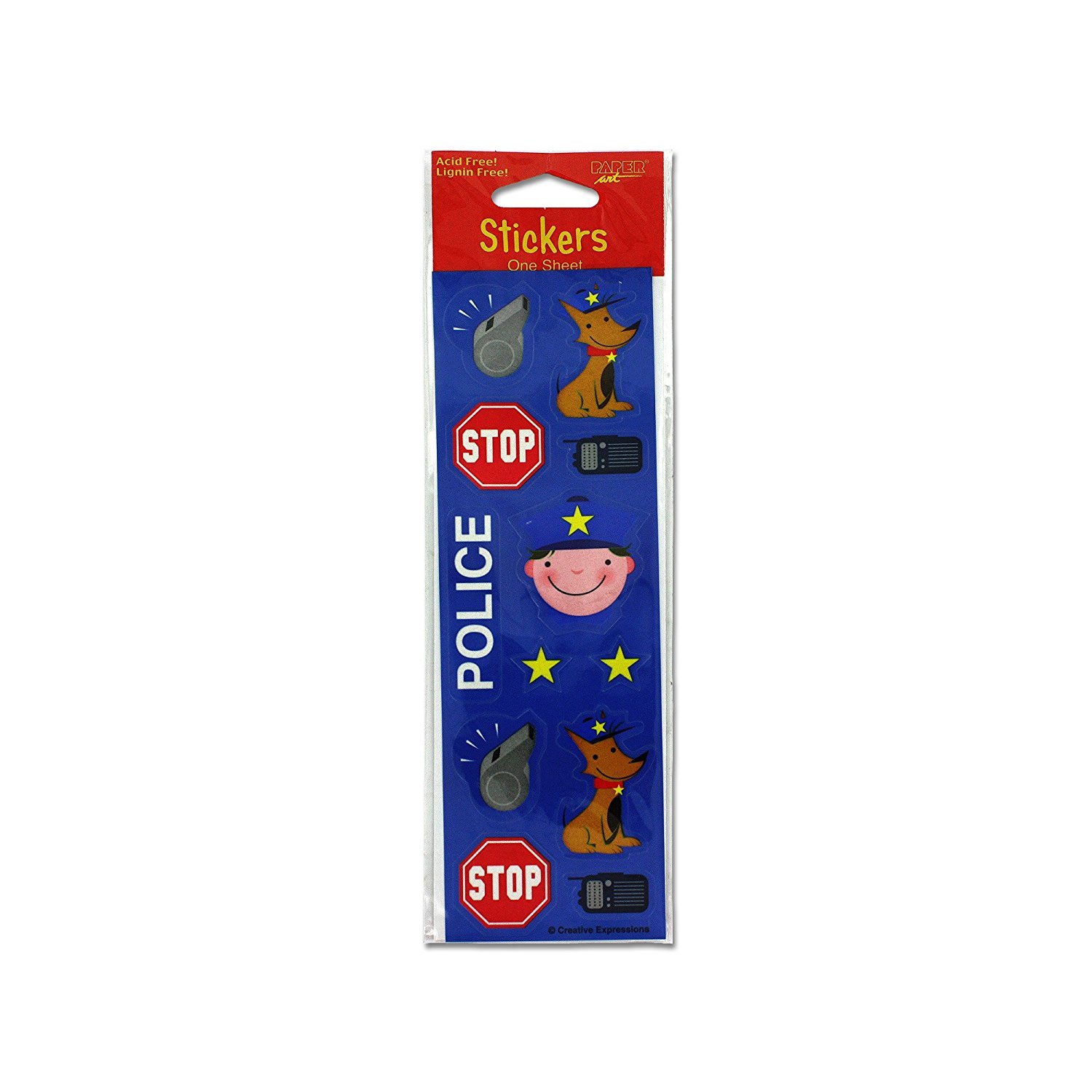 Rescue Pals Police Dog Fun Stickers Scrapbooking Childrens Birthday Party Favors