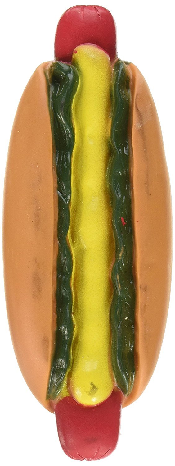 Squeaking Hot Dog Hotdog Dog Toy