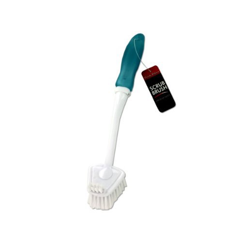 Double-sided Scrub Brush with Handle for Dishes Kitchen Bath Cleaning
