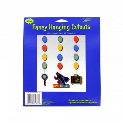 Top Secret Agent Fancy Hanging Party Cutouts