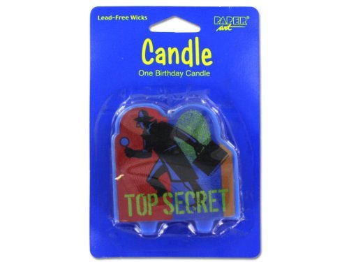 Top Secret Agent Birthday Candle