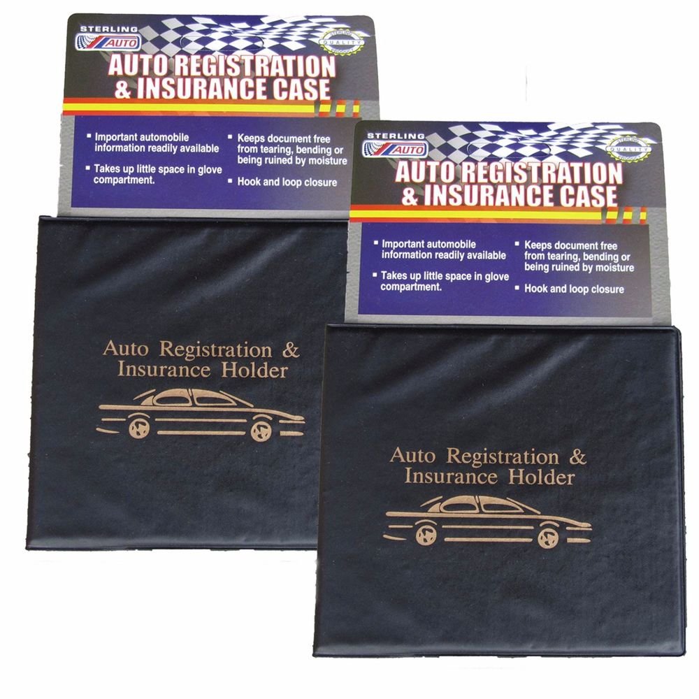 Set of 2 Vehicle Auto Car Truck Insurance Registration ID Card Documents Holders