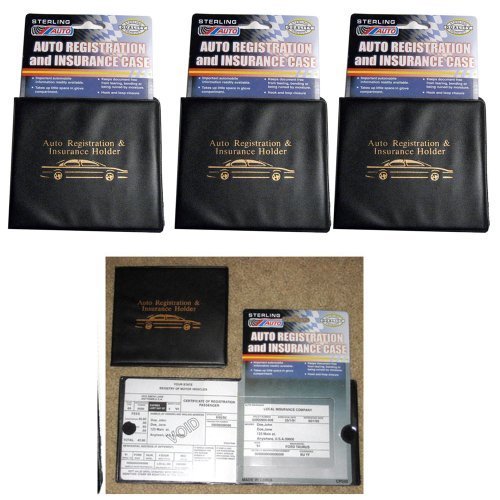 Set of 3 Vehicle Auto Car Truck Insurance Registration ID Card Documents Holders