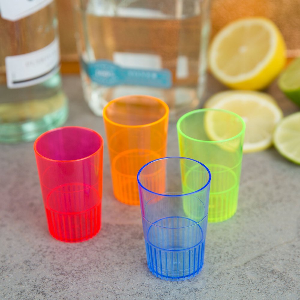 Fineline Settings Quenchers 1.5 oz Multi-color Neon Plastic Shooter Glasses (set of 36)