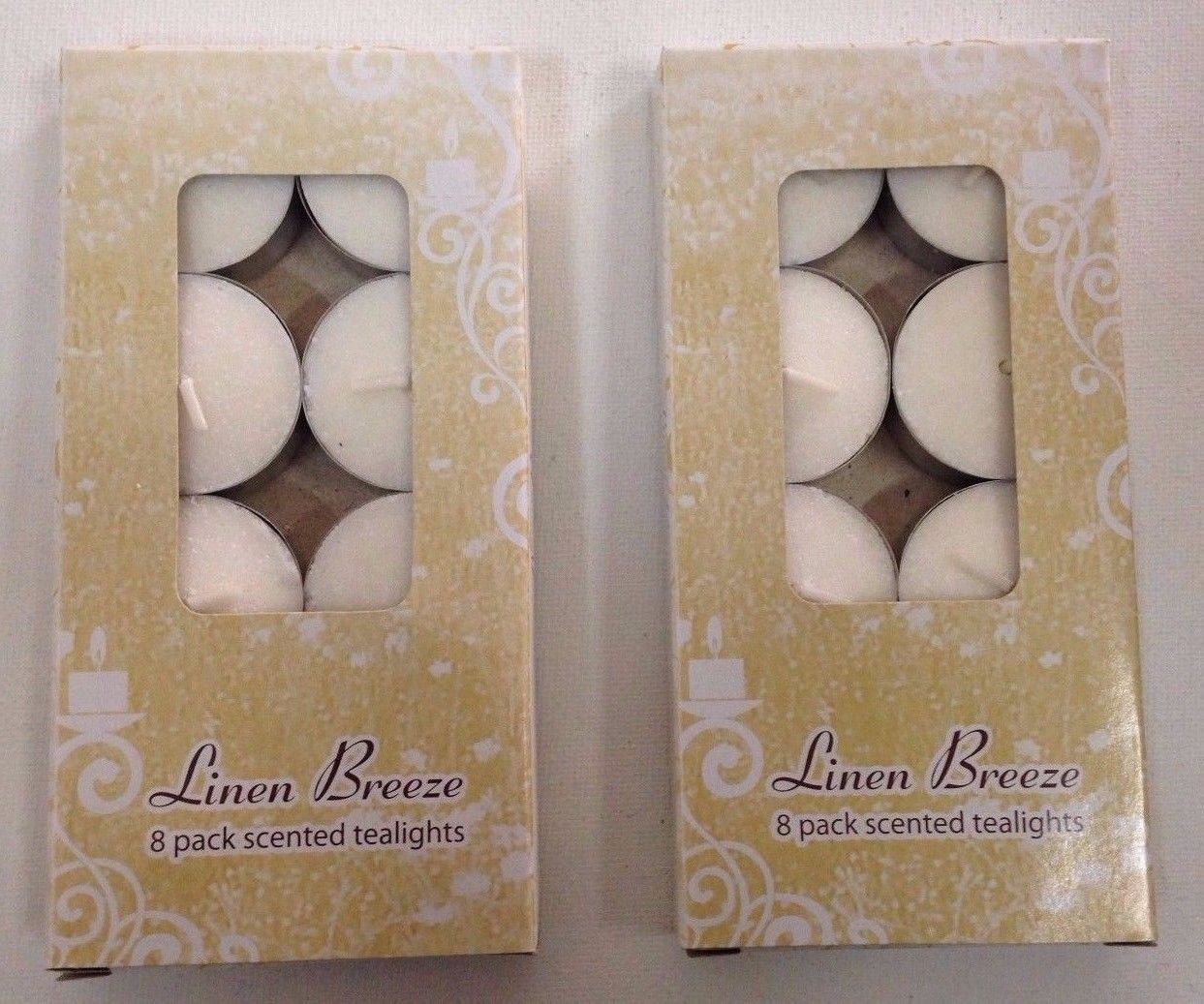 16-Pack Linen Breeze Scented Tea Lights Candles