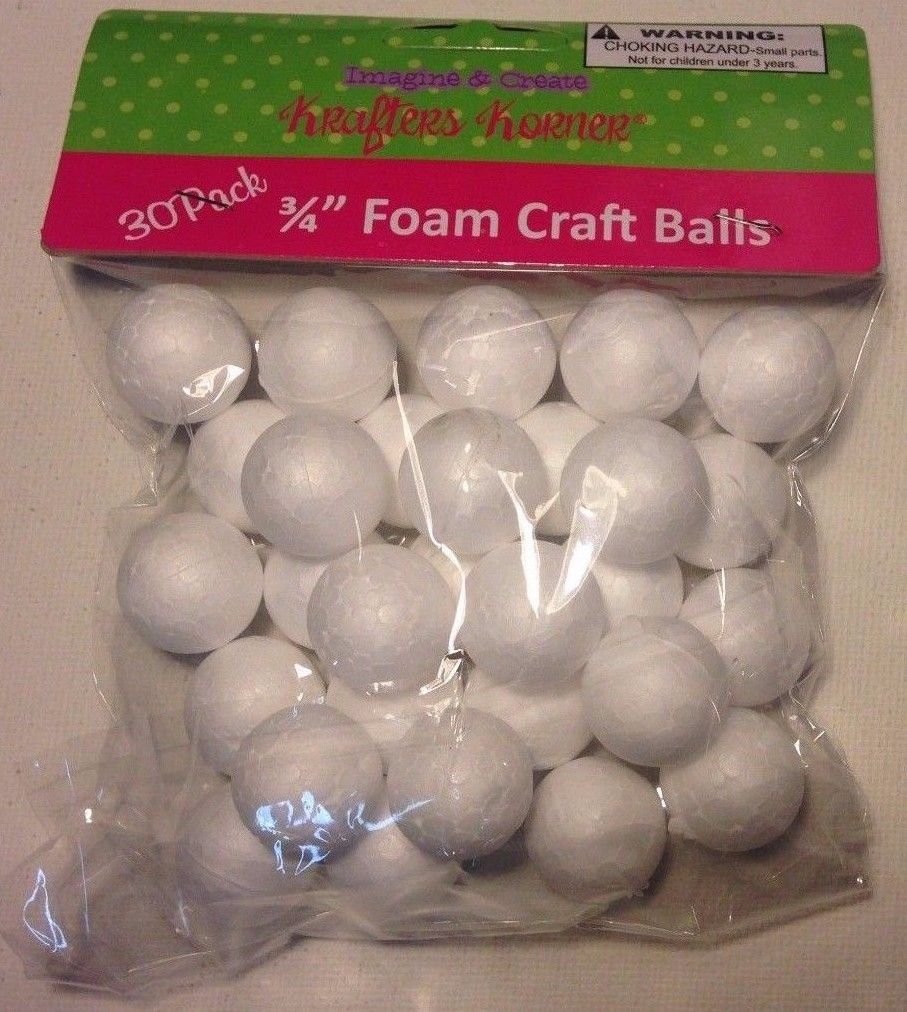 Foam Kraft Balls - 30 Pack 3/4" Balls