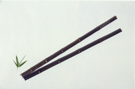 JY-201-Medium Black Bamboo Vertical Flute