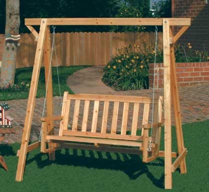 Pinewood Garden Bench Swing
