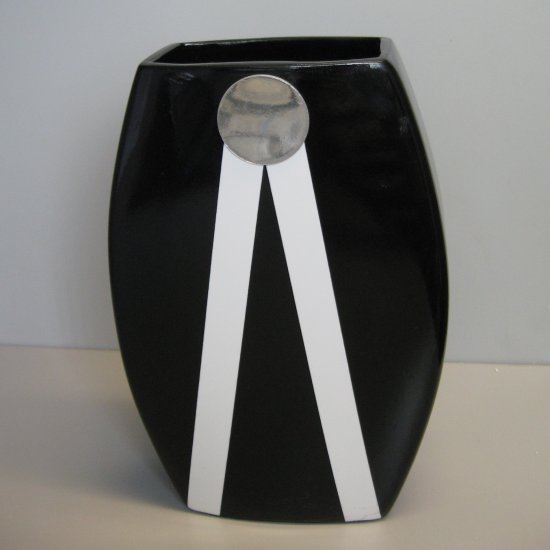 Elegant Black Ceramic Vase 60469