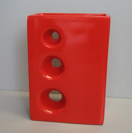Bright Red Ceramic Vase 60184