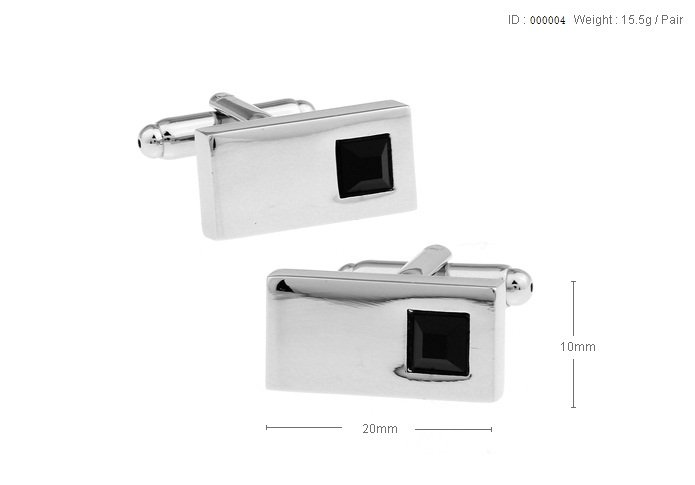 Free shipping to US High quality elegant small white crystal cufflinks for men