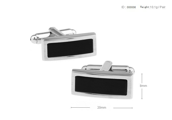 Free shipping new men cuffKing supreme black agate arch surface rectangle cufflinks