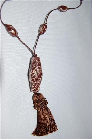 Handmade Polymer Clay Necklace with matching Earrings - set 5