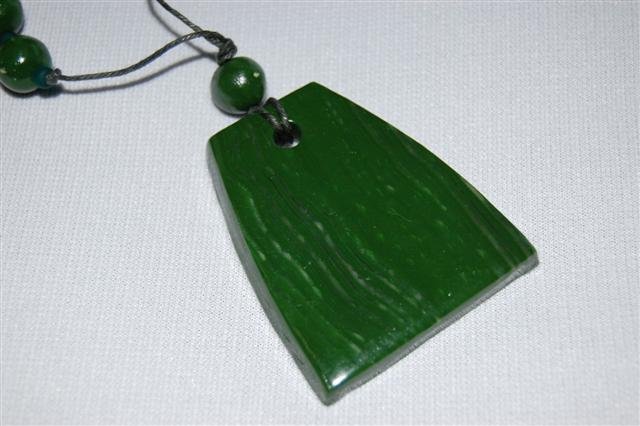 Handmade Polymer Clay Necklace with matching Earrings - set 8