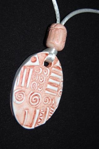 Handmade Polymer Clay Necklace with matching Earrings - set 9
