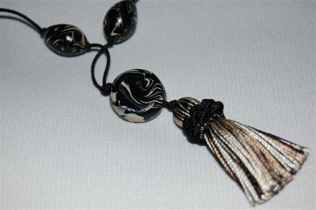 Handmade Polymer Clay Necklace with matching Earrings - set 10