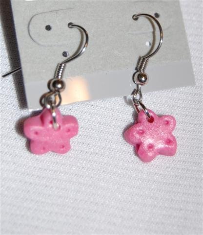 Handmade Polymer Clay Pink Earrings - set 3