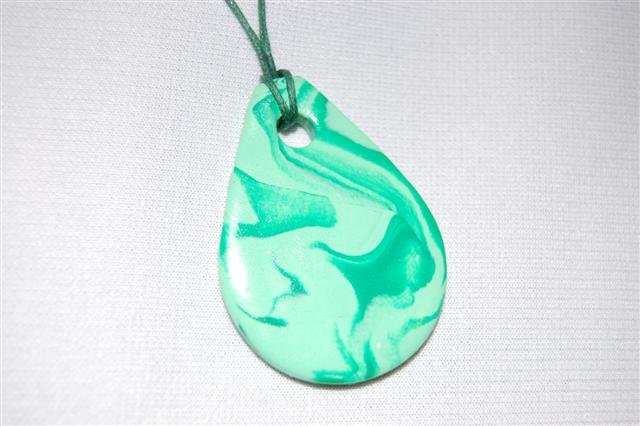 Handmade Polymer Clay Necklace with matching Earrings - set 17