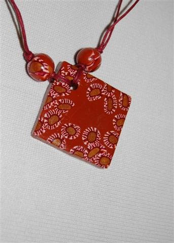Handmade Polymer Clay Necklace with matching Earrings - set 20