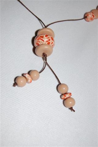 Handmade Polymer Clay Necklace with matching Earrings - set 24