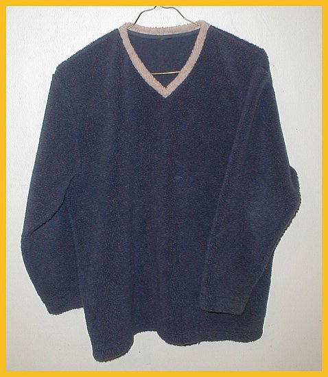 Men's Fleece Pullover , size Medium, Blue