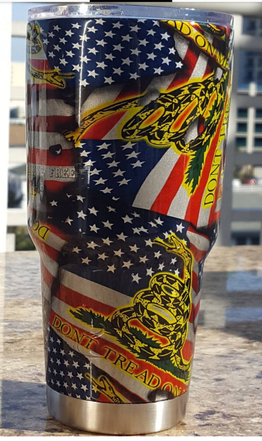 30 oz dont tread on me ozark yrail tumbler