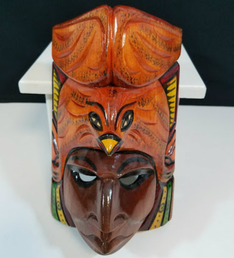 Wooden Mask Mayan Culture Collector Piece CM1