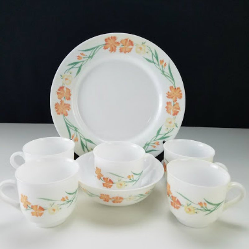 Arcopal China Wildflowers France 7 Pc Set Dinnerware