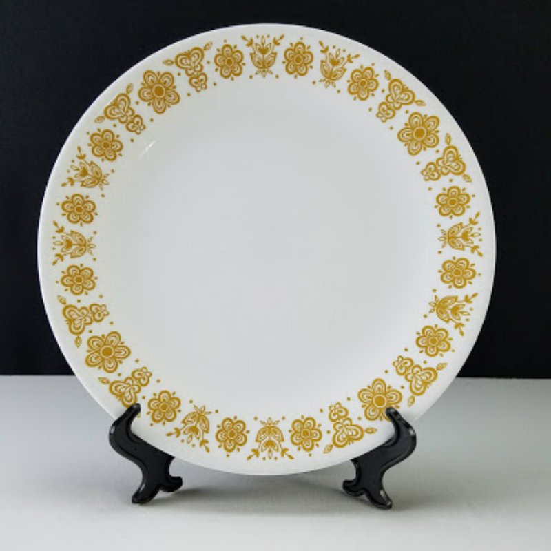 Corelle Butterfly Gold Dinner Plates Set of 8