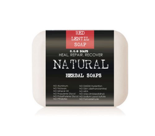 Organic Red Lentil Superfood Soap Bars (Value 2 Pack)