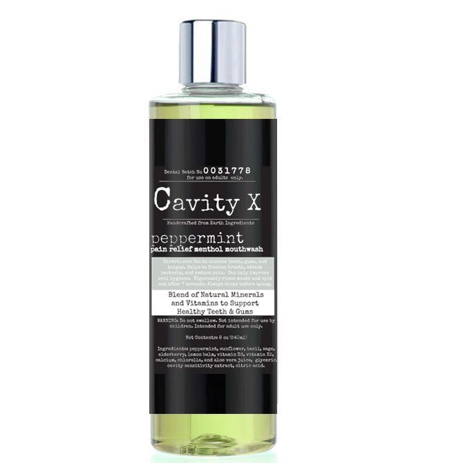 Cavity-X Peppermint Menthol Cavity Mouthwash