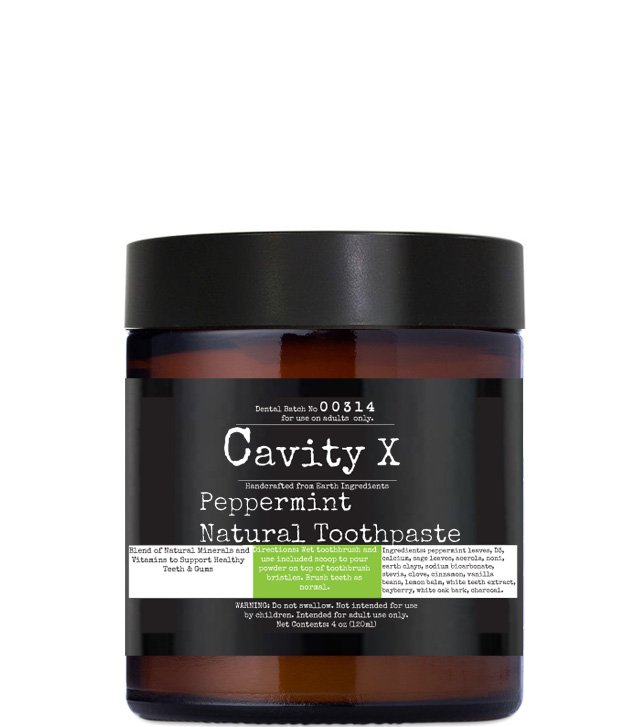 Cavity-X Peppermint Natural Toothpaste Powder