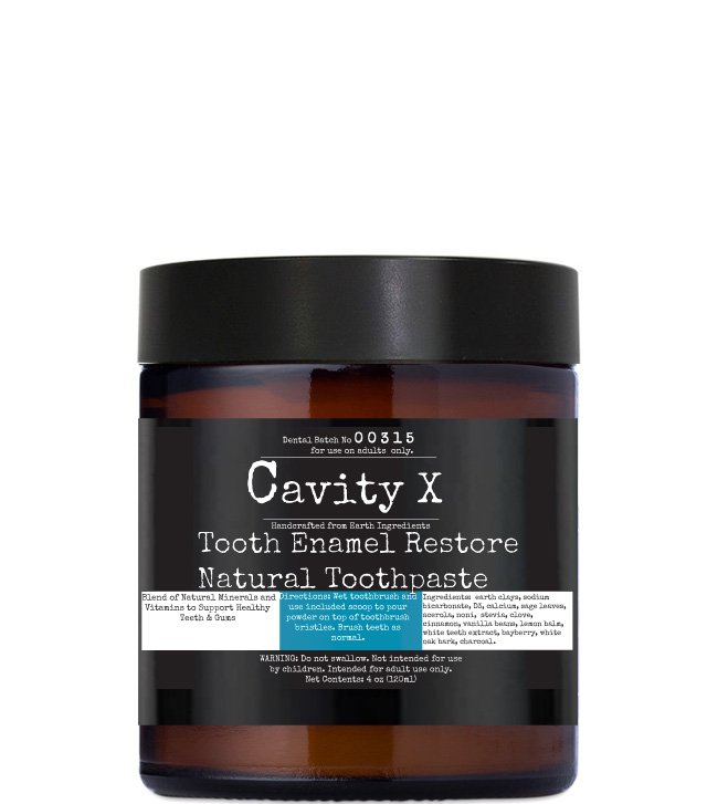 Cavity-X Tooth Enamel Natural Toothpaste Powder