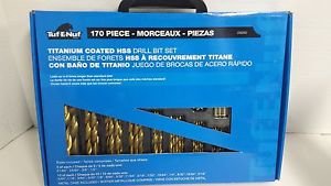 Tuf-E-Nuf 09260 170-Piece Titanium-Coated HSS Drill Bit Set with Case