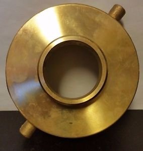 Moon Brass Fire Hose Adapter, Pin Lug, 5 1/2" ID NH Female x 2 1/2" ID NPT Male