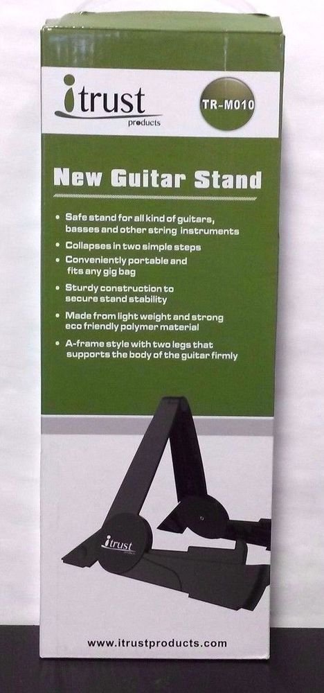 Folding Guitar Stand for Acoustic, Electric & Bass Collapsible 'A' Frame TR-M010